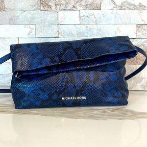 Michael Kors Daria Clutch in Electric Blue